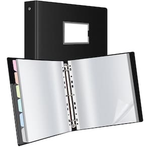 Binder Uquelic de 50 bolsos com mangas de plástico para obras de arte