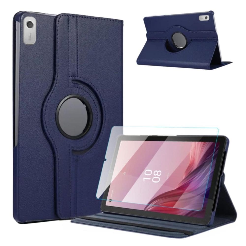 Case Couro Apoio 360 Para Lenovo M9 Tb310Fu + Película Vidro