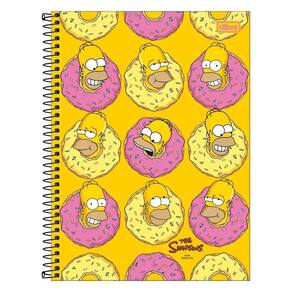 Caderno Univ 10 Matérias 160Fls Simpsons Donuts Tilibra