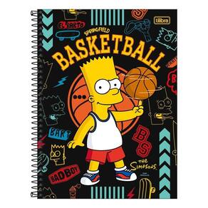 Caderno Univ 10 Matérias 160Fls Simpsons Bart Basket Tilibra