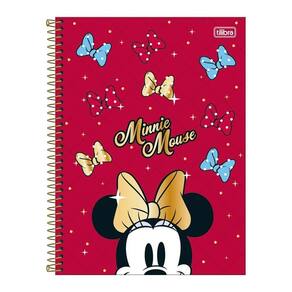 Caderno Univ 1 Matéria 80Fls Minnie Mouse Vermelho Tilibra