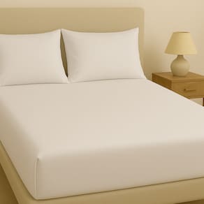 Kit De Lençol Malha Sofee e Par De Fronha 100% Algodão Queen 158x198cm - Branco