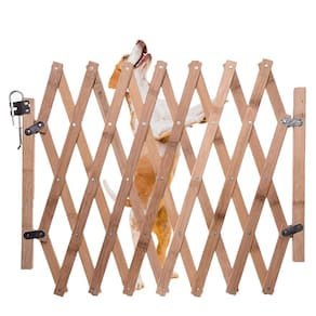 Portao Retratil de Bambu Pet Cachorro Cao Bebe Criança Cercado Grade Sanfonada