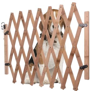 Portao Retratil de Bambu Cao Pet Cachorro Bebe Criança Grade Sanfonada Segurança Proteçao