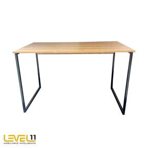 Mesa Escritório Estilo Industrial 120cm X 60cm Tampo Madeira