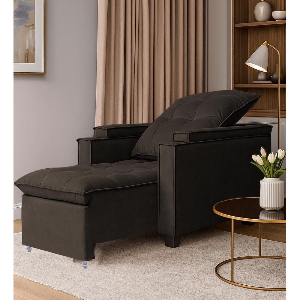 Poltrona Papai Reclinável Pulse Porta Copos Carregador usb Marrom