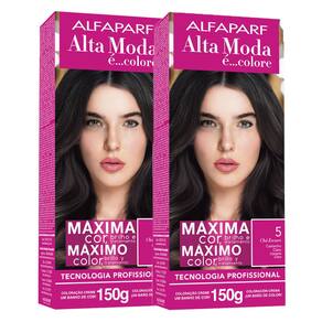 Kit 2X Tintura Creme Altamoda Alfaparf Chá Escuro 5