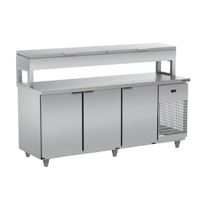 Balcão de Serviço Refrigerado Condimentador 200cm Com 7 Cubas de 1/2 Bsrc2000 220v - Refrimate