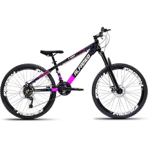 Bicicleta Alfameq Freeride Na Quebrada Aro 26 Freio a Disco 21 Marchas Shimano