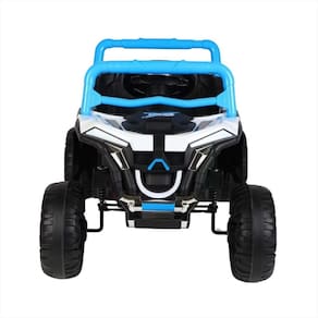 Carro Eletrico Utv 12V Azul Bivolt Led Usb Controle 2 Em 1