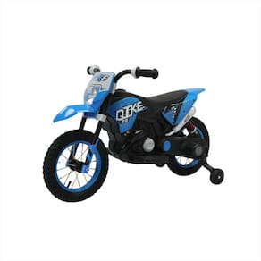 Moto Infantil Motorizada Motoca Azul Bivolt Penu De Borracha