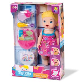 Boneca Primeira Papinha Divertoys 8106 Loira