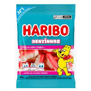 Balas de Gelatina Haribo Dentinhos Framboesa e Morango 80g