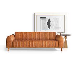Sofá Living Luxo Átila 2,50m 5 Lugares Courissimo Caramelo