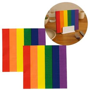 Kit Guardanapo Estampado Colorido Arco-íris 40 Folhas 16cm x 16cm - Tuut