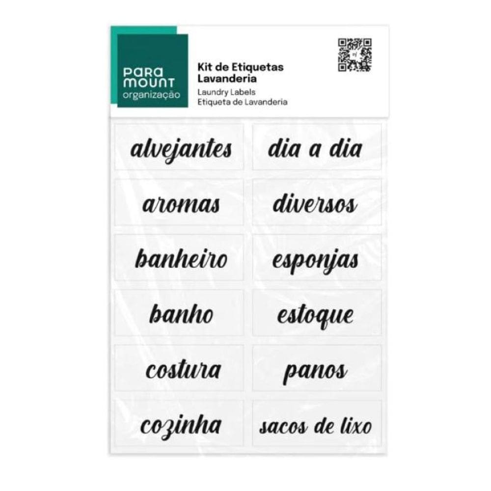 Kit Etiquetas Lavanderia Com 12 Un.