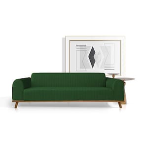 Sofá Living Átila 2,50m 5 Lugares Veludo Verde