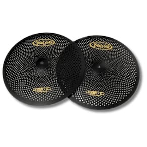 Par Chimbal Prato 14 Silent Aço Escovado Hero Mute Bk Turbo