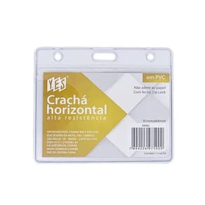 Crachá Transparente 91X64Mm Zip Horizontal Yes
