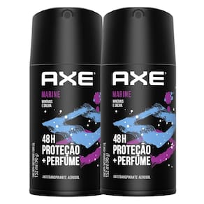 Desodorante Antitranspirante Axe Marine Aerossol 152ml Kit com duas unidades