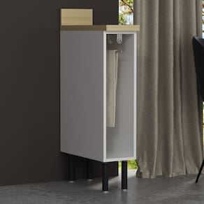 Balcão Nicho Porta Toalhas para Cozinha 20cm MDF Branco CZ3304
