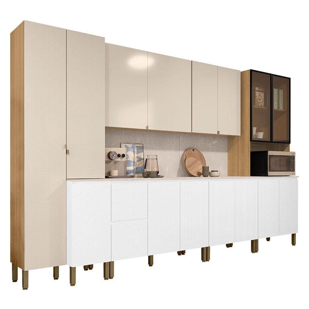 Cozinha Modulada Art 7 Peças Composição 4 Freijó Ártico Soft – Kits Paraná