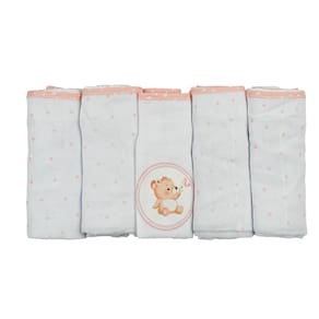 Kit 5 Fraldas de Pano Luxo 68 cm x 70 cm Urso Bublim Sonhos
