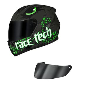 Capacete Race Tech Sector Kraken Titânio Com Viseira Fumê