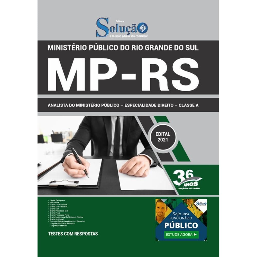 Apostila Concurso Mp Rs - Analista: Direito Classe A