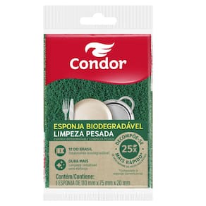 Esponja Biodegradavel Limpeza Pesada Condor