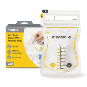 Sacos de armazenamento de leite materno Medela Easy Pour 210 ml (50 unidades)