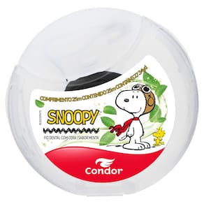 Fio Dental com Cera Menta Snoopy Condor 25m