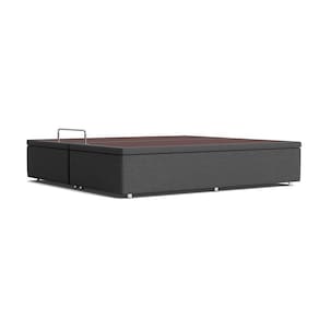 Base Box Super King Americana Camurça Cinza