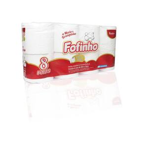 Papel Higiênico Fofinho Folha Dupla Pk8 8 Rolos Com 30,0 M