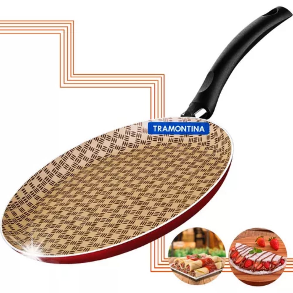 Panquequeira Turim vermelho Tramontina Antiaderente 22cm0,6L