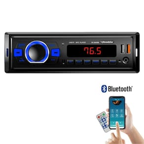 Som Automotivo Rádio FM Bluetooth Usb Sd RGB 7 Cores - RS-2605BR Roadstar