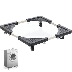Suporte com Rodinhas Ajustavel de Geladeira Fogao Maquina de Lavar Eletromestico Base