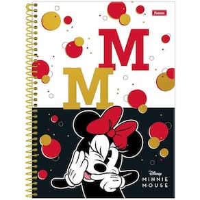 Caderno Espiral Capa Dura Universitário 1 Matéria Disney Minnie Mouse 80 Folhas Foroni Estampa 3