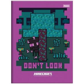 Caderno Brochura Capa Dura Universitário Minecraft 80 Folhas Foroni Estampa 8