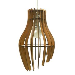 Luminária Teto Tipo Pendente Garra Mdf - Completa Cor: Mdf Cru