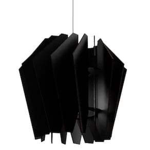 Luminária Teto Tipo Pendente Espiral Mdf - Completa Cor: Preta