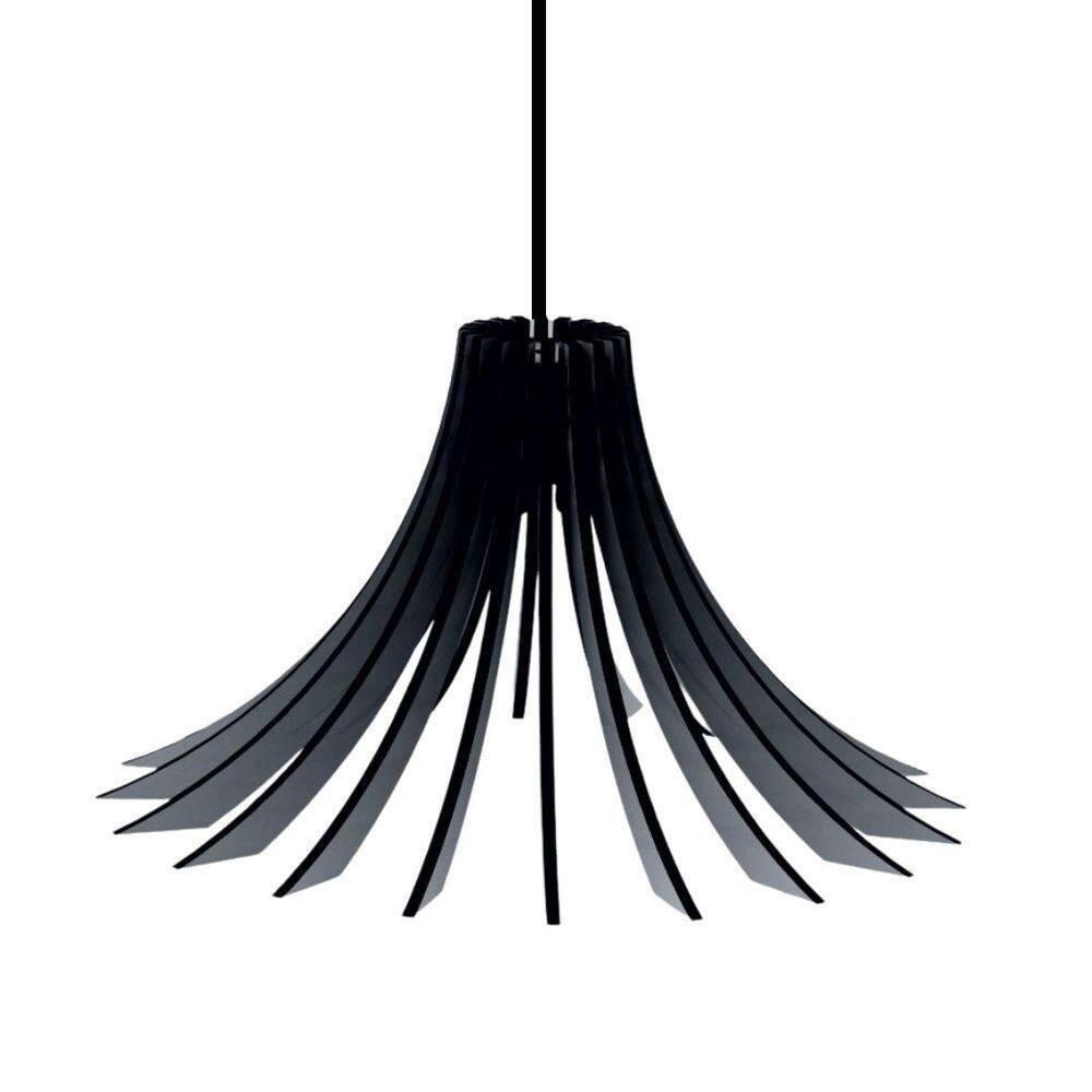 Luminária Teto Tipo Pendente Dalia Mdf - Completa Cor: Preta