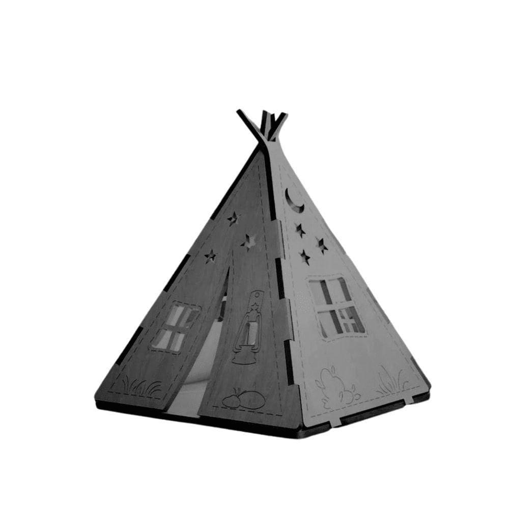 Castiçal Oca Com Vela Eletrônica - Preto