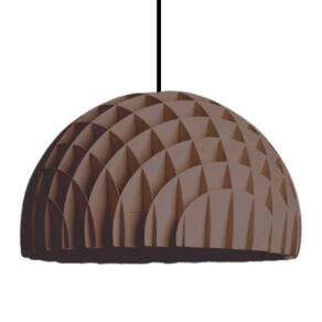 Luminária Teto Tipo Pendente Colméia Mdf - Completa Cor: Marrom