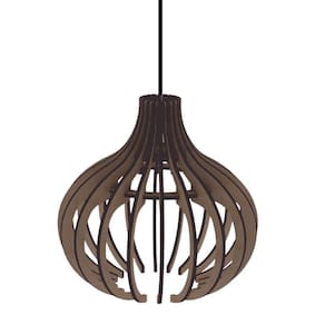 Luminária Teto Tipo Pendente Diana Mdf - Completa Cor: Marrom