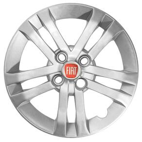 Jogo 4 Calotas Aro 14 Fiat Argo 2021 Prata Com Emblema