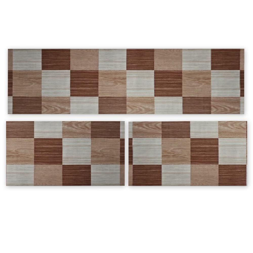 Kit 3 Peças Jogo Cozinha Passadeira Manta Vinilico Laminado Square