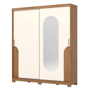 Guarda Roupa Solteiro Talles 2 Portas Nature Off White - Henn