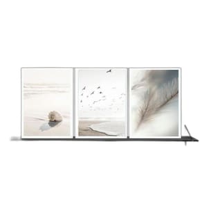 Quadros Suaves Natureza Moldura Branca 33X24Cm 3 Peças