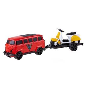 Brinquedo Kombi com Lambreta Garage Summer Color Orange Toys